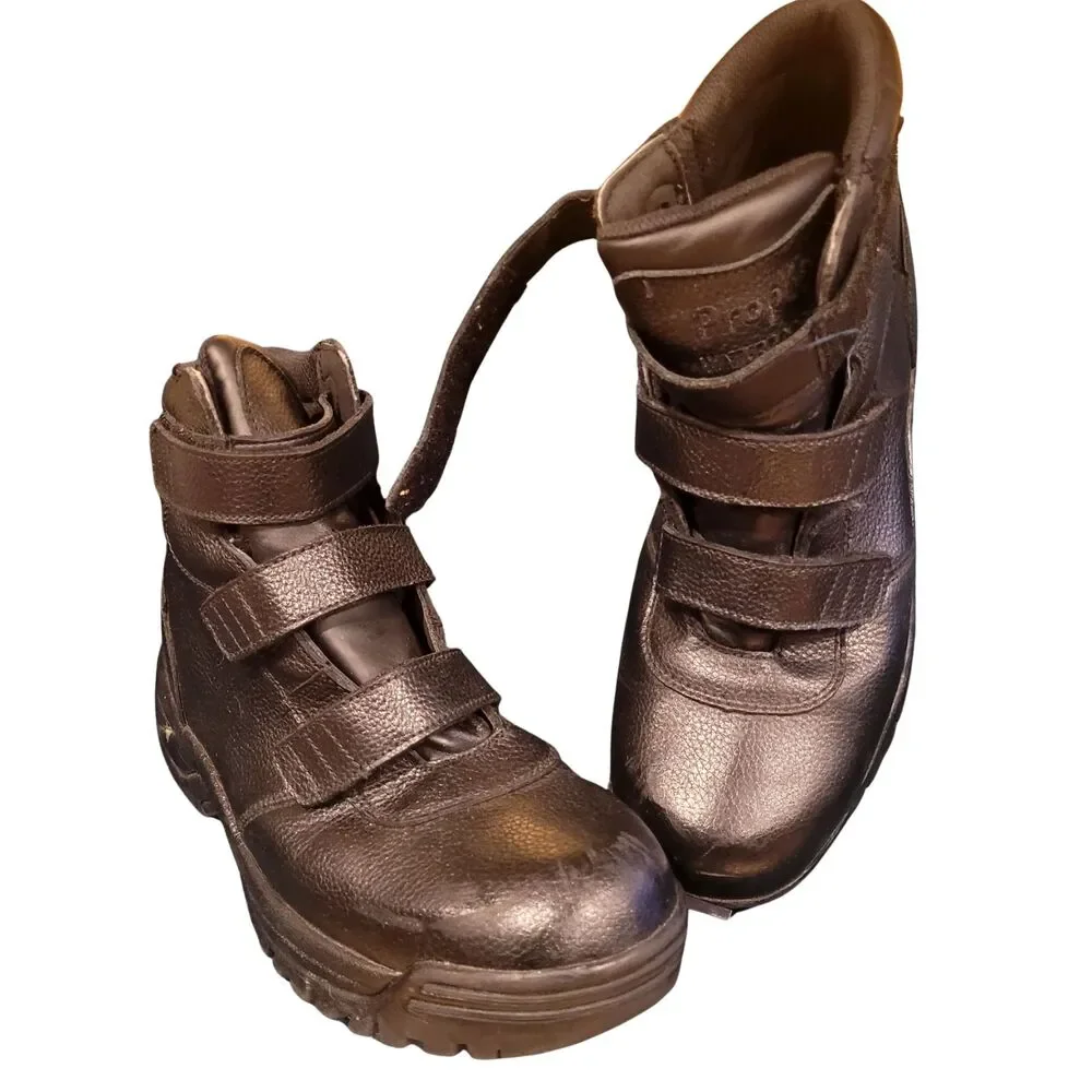 Men's Propet Size 11 Waterproof Leather Velcro Closure Boots Rubber Sole